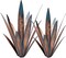 Jesokiibo 2pcs Tequila Rustic Sculpture DIY Metal Agave Plant Home Decor Rustic Hand Painted Metal Agave Garden Ornaments Outdoor Decor Figurines Home Yard Decorations Stakes Lawn Ornaments&#x2026;